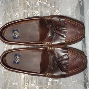 Leather And Suede Men's Fringed  loafers .